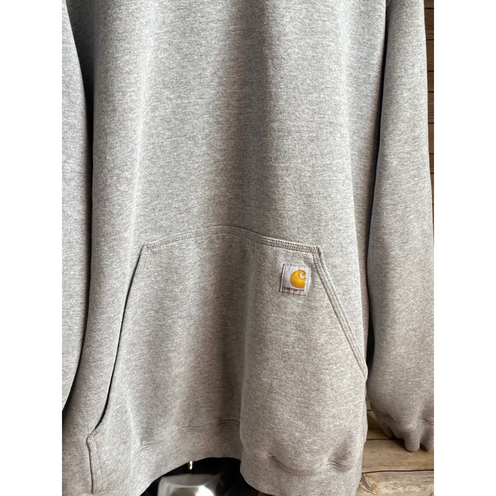 Carhartt Men XL Tall Gray Loose Fit Midweight Logo Sleeve Hoodie